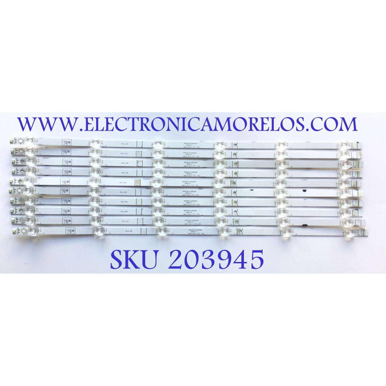 KIT DE LED'S PARA TV HISENSE (10 PIEZAS) / NUMERO DE PARTE 12184113 / LB65084 V0 / HE659ZM / PANEL HD650S1U81-K1 / MODELO 65R6E1